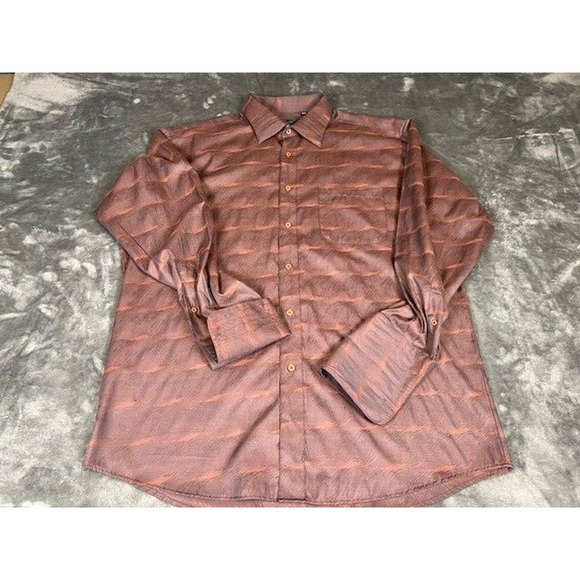 Biani Other - Biani Men's Shirt Button-Front Long Sleeve French Cuff Covered Buttons Size 2XL